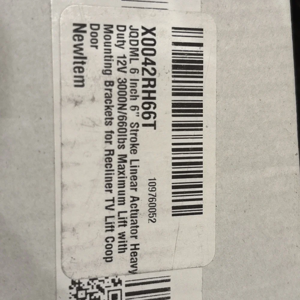 Linear Actuator HY02-12-A1-430-300 12VDC 300mm Stroke 3000N Load Cap